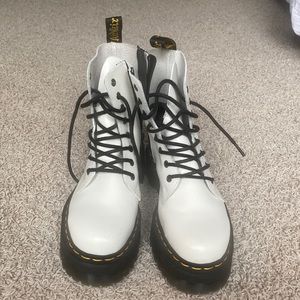 White Platform Lace Up Dr. Martens